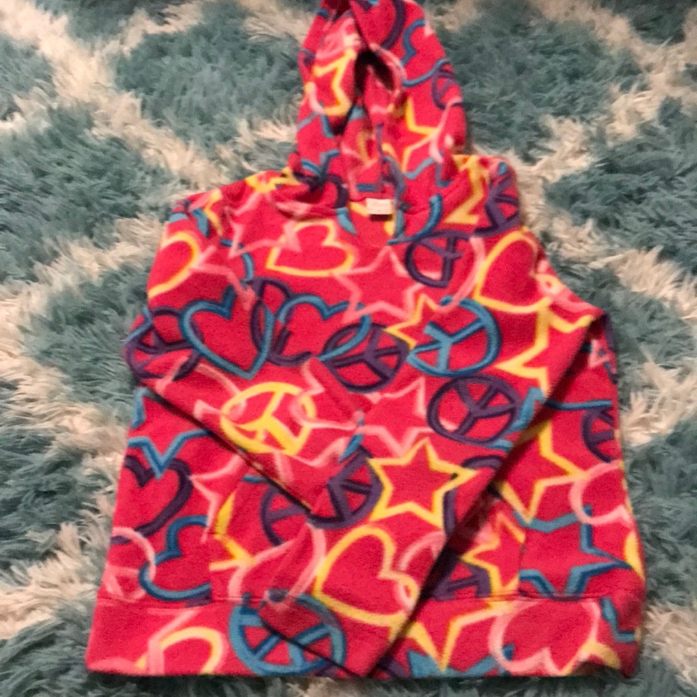 Girl’s Patterned Fuzzy Sweatshirt 7/8